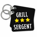 Key Chain - Grill Sergent 3dRose - Rosette - BBQ Life
