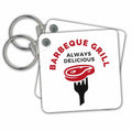 Key Chain - Barbeque Grill Always Delicious 3dRose - Rosette - BBQ Life