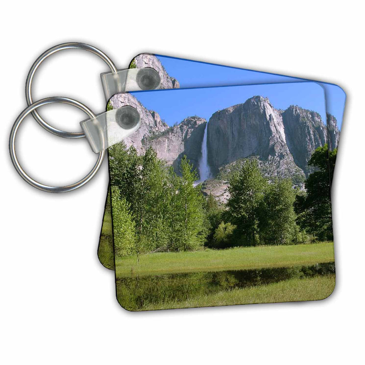 3dRose Key Chains Yosemite Falls From Valley (kc-36434-1)