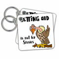 Key Chain - Funny Old Buzzard says getting old is not for sissies Old Age Funny