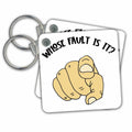 Key Chain - Funny Finger pointing says Whose fault is it Funny