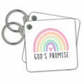 Key Chain - The Rainbow is Gods Promise - Christian Religious Bible reference Boho Rainbow