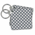 Key Chain - Circle Repeat Pattern Vector Art Brown Blue White Vector Art - Circle Pattern