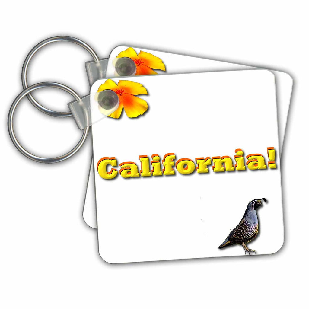 3dRose Key Chains California (kc-36723-1)