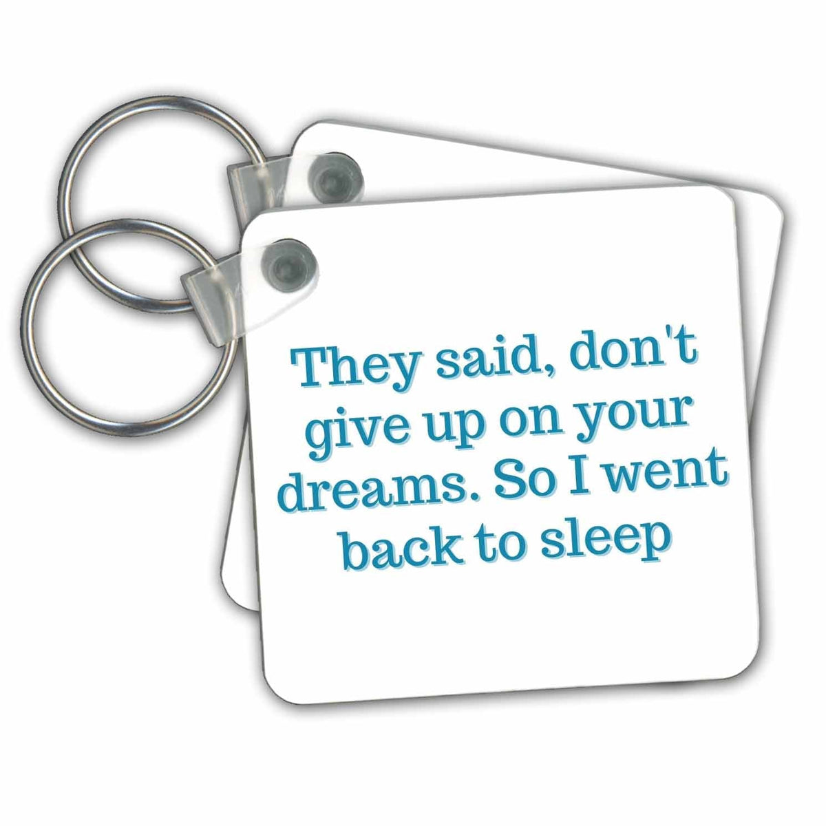 3dRose Key Chains Funny Text About Sleeping (kc-368112-1)