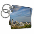 Key Chain - Washington State, Seattle, Space Needle and skyline, Mount Rainier Washington