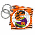 Key Chain - Bright Halloween Patterned Monogram Initial S Halloween Monograms