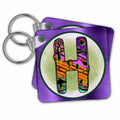 Key Chain - Halloween Abstract Patterned Monogram Initial H Halloween Monograms