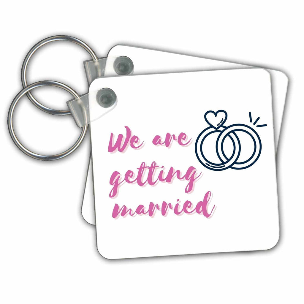 3dRose Key Chains Cute Image of A Ring with A Text (kc-369436-1)
