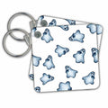 3dRose Key Chains Blue Ghosts Halloween Pattern (kc-369510-1)