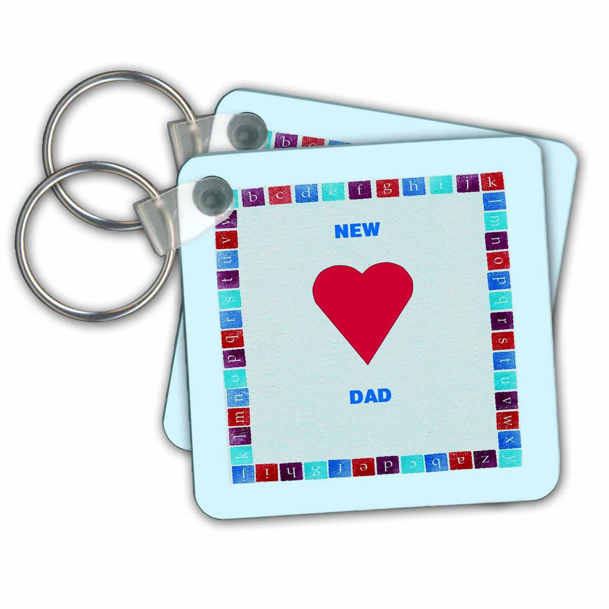 3dRose Key Chains New Dad (kc-57682-1)
