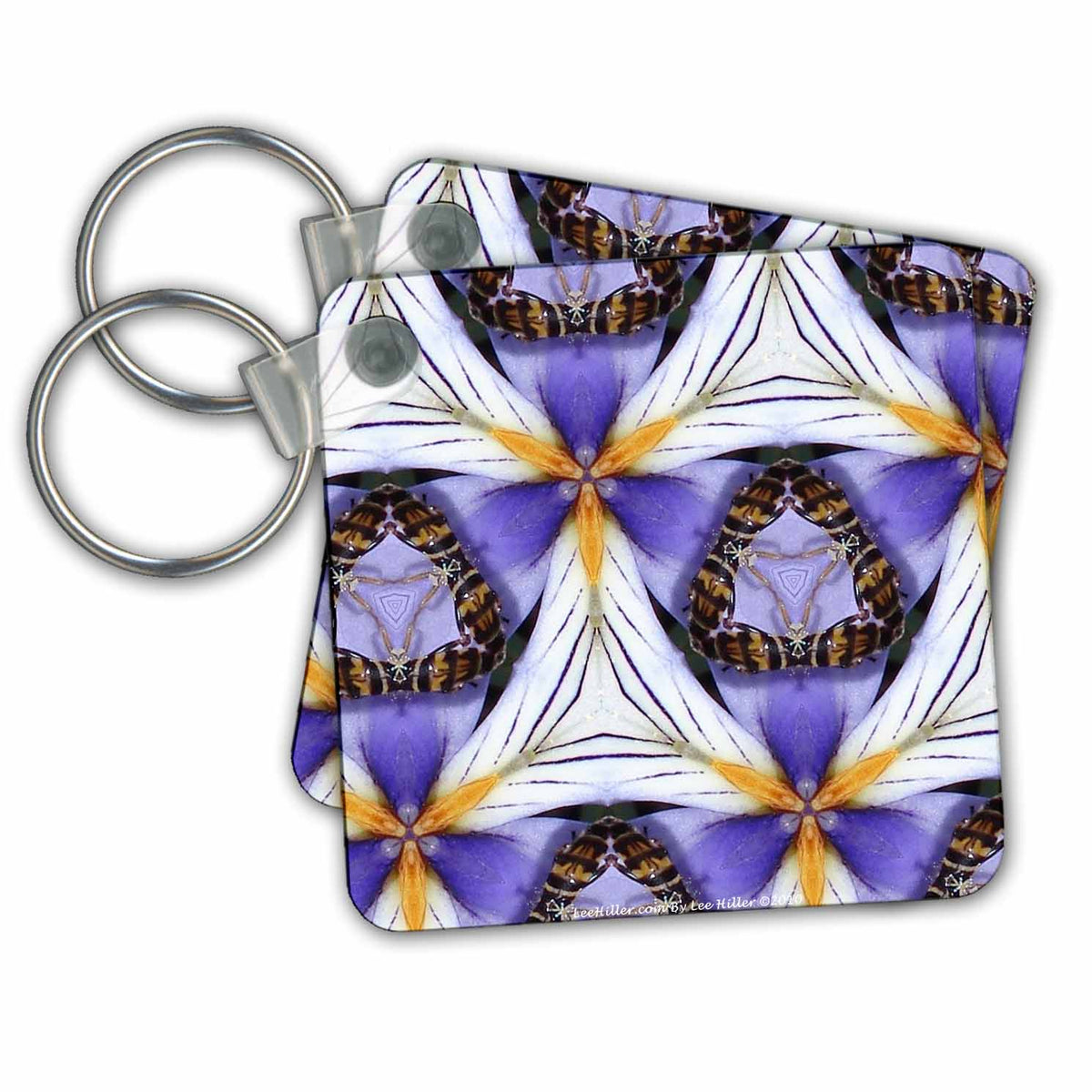 3dRose Key Chains Kaleidoscope Violet Bees (kc-5806-1)