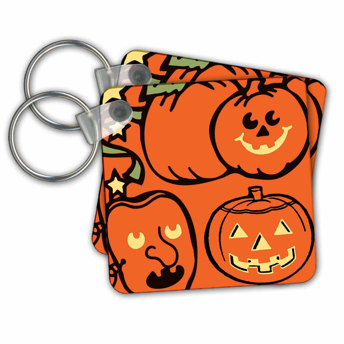 3dRose Key Chains Orange Pumpkins (kc-58093-1)