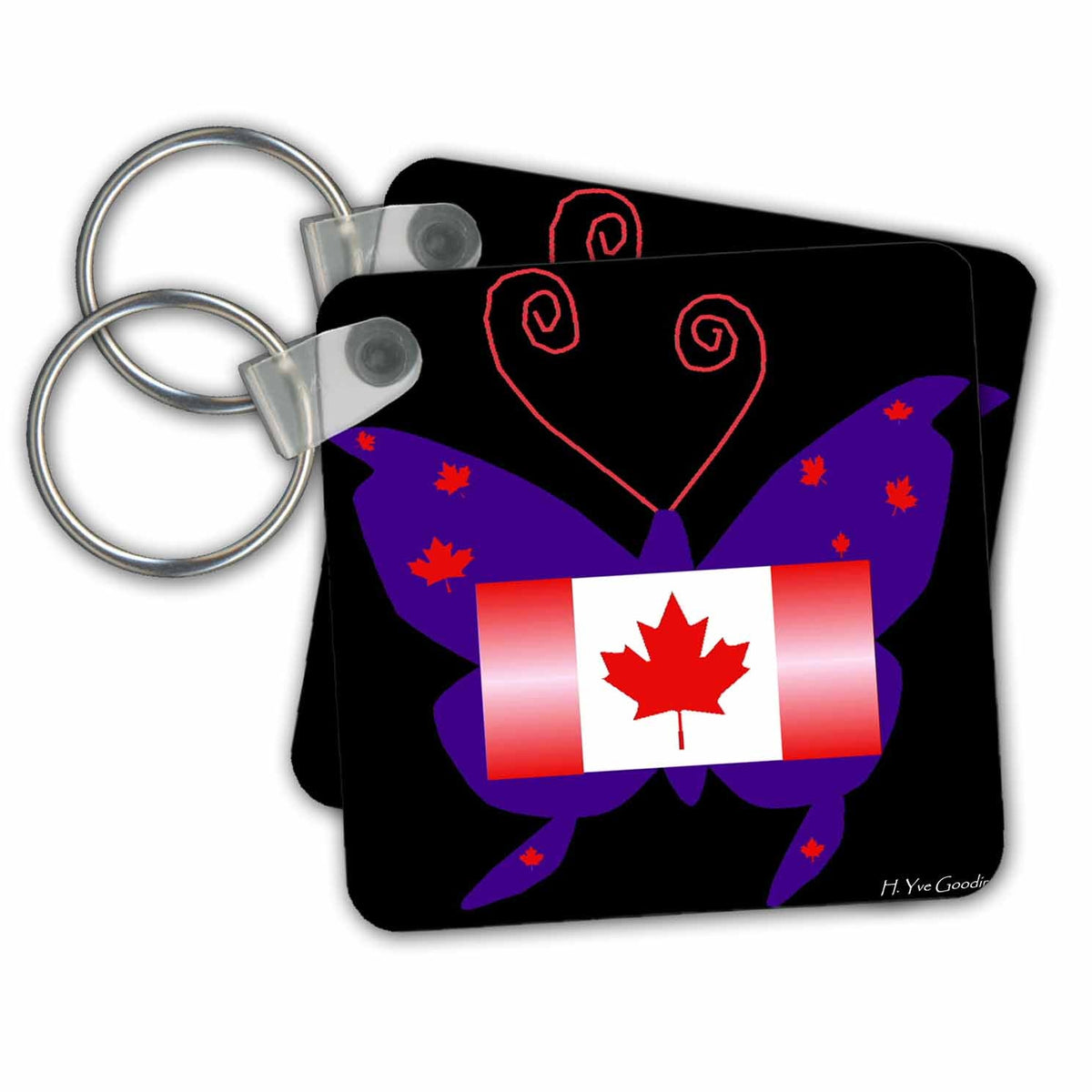 3dRose Key Chains Canadian Butterfly I (kc-5894-1)
