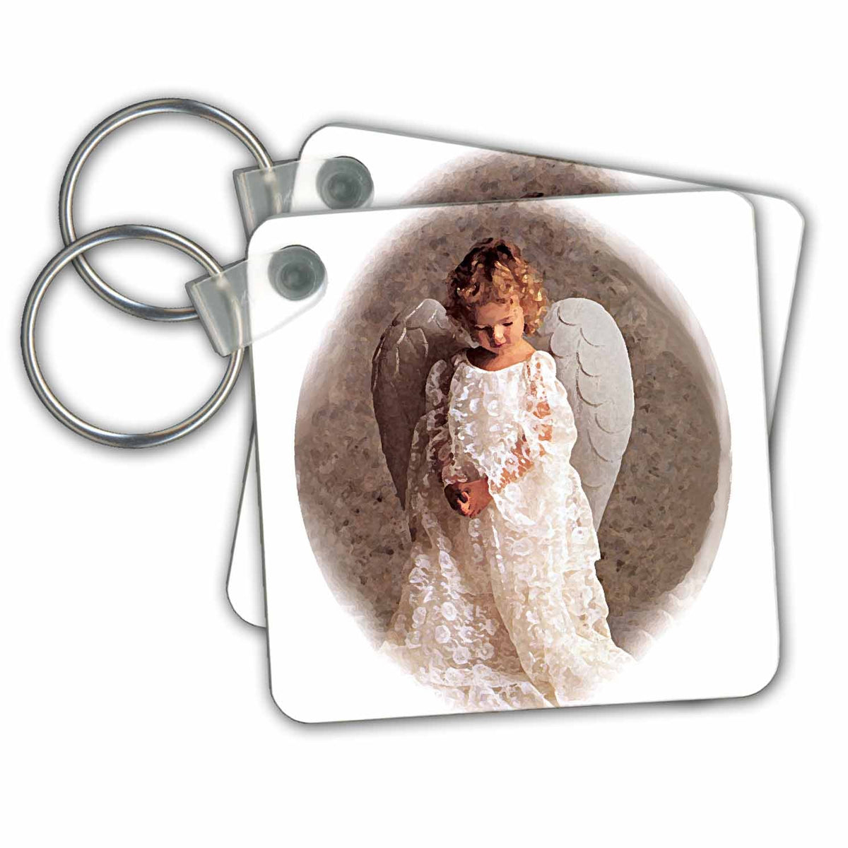 3dRose Key Chains Angel Victorian Style (kc-597-1)