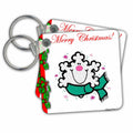 3dRose Key Chains Snowflake smiling At Christmas With Text (kc-61190-1)