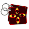 3dRose Key Chains Indian Print (kc-7375-1)