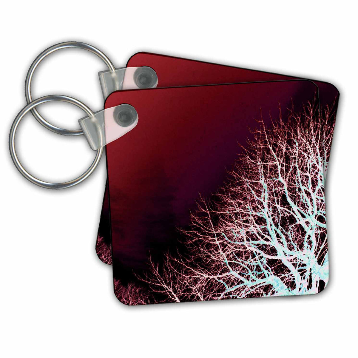 3dRose Key Chains Icy Branches in Twilight (kc-97802-1)