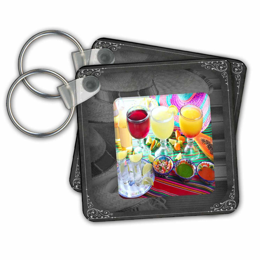 3dRose Key Chains Drinks - Mexican Style (kc-99468-1)