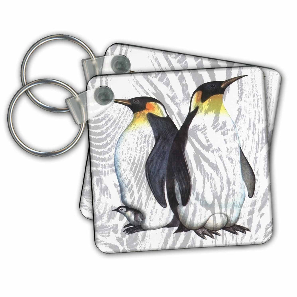 3dRose Key Chains Emperor Penquins (kc-99470-1)
