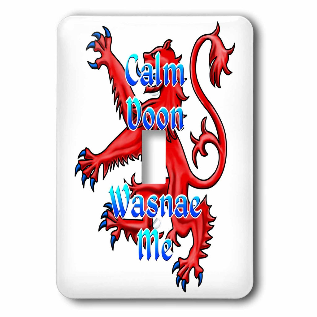 3dRose Calm Doon It Wasnae Me funny Scottish accent phrase with... - Light Switch Covers (lsp_325576)