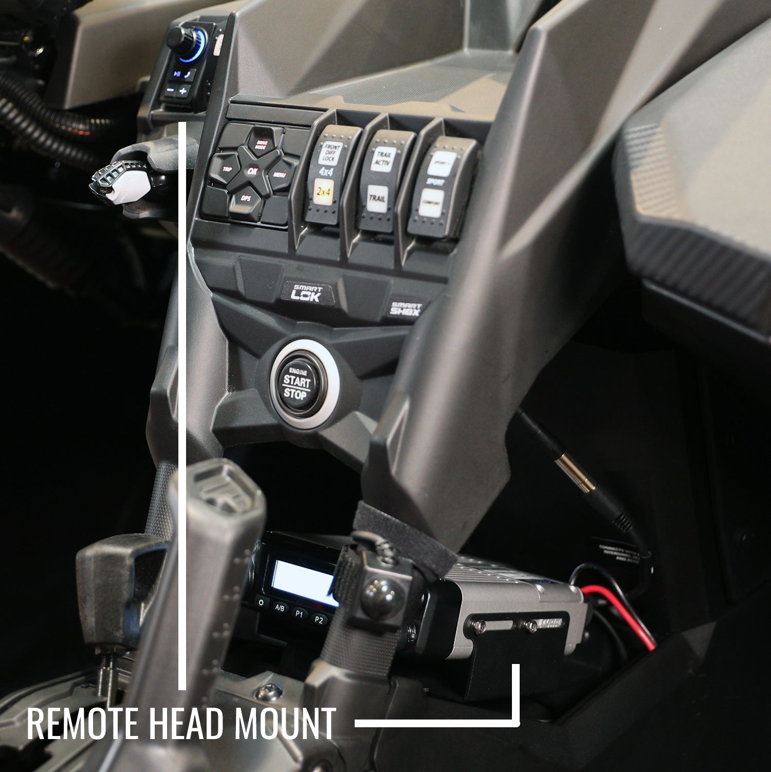 Maverick X3 Complete Communication Kit with Bluetooth Intercom and 2-Way Radio - 696 PLUS / M1 VHF Business Band / Dash Mount