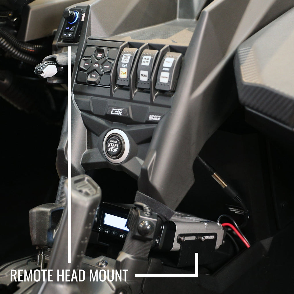 Maverick X3 Complete Communication Kit with Bluetooth Intercom and 2-Way Radio - 696 PLUS Remote Head / G1 GMRS / Remote Head Mount Kit