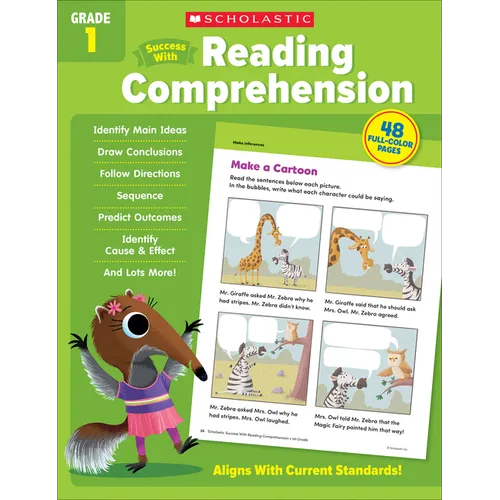 Scholastic Success with Reading Comprehension Grade 1 Workbook - Paperback