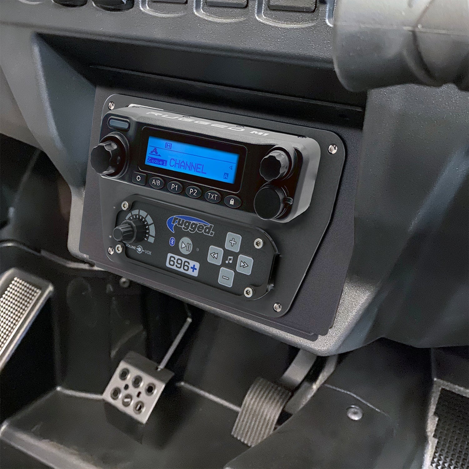 Polaris RZR XP 1000 Complete Communication Kit with Bluetooth Intercom and 2-Way Radio - STX Stereo / M1 VHF Business Band