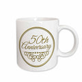 50th Celebration - Gold Text for Wedding Milestones - Mugs
