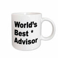 3dRose EvaDane - Quotes - Worlds best advisor. Black. - Mugs (mug_193253)