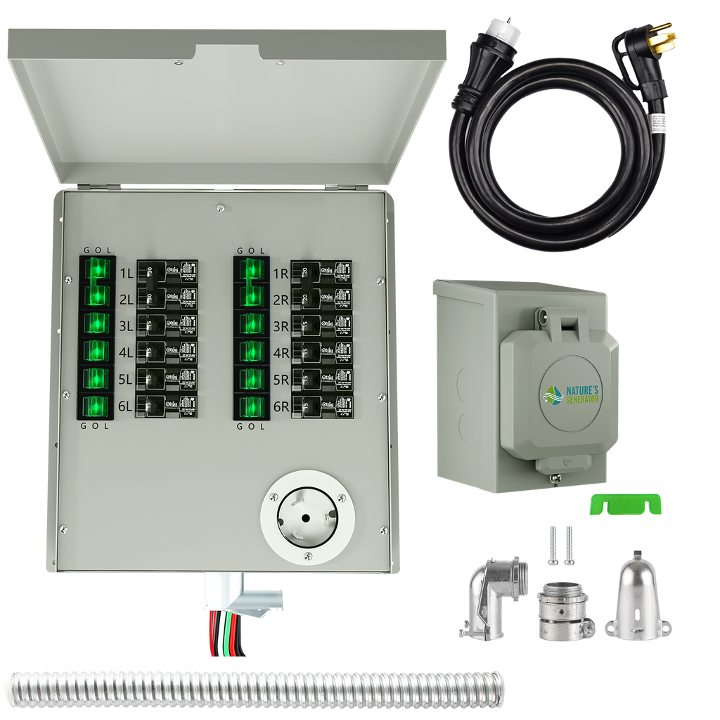 12-Circuit 120/240V 50A Non-Automatic Transfer Switch