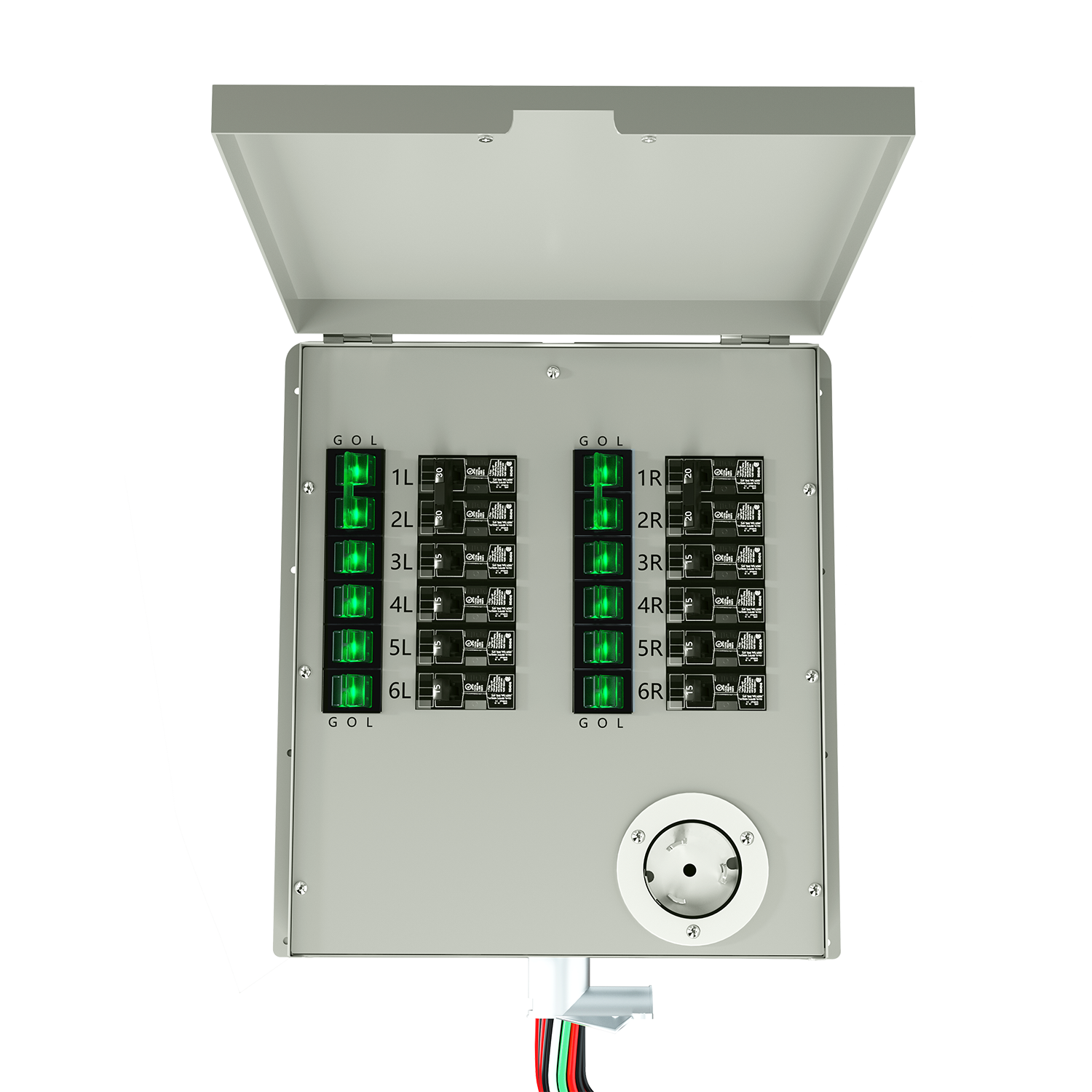 12-Circuit 120/240V 50A Non-Automatic Transfer Switch