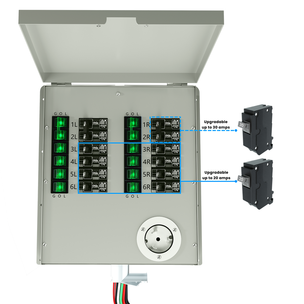 12-Circuit 120/240V 50A Non-Automatic Transfer Switch