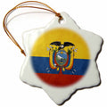 3dRose Flags - Ecuador Flag - Ornaments (orn_28242)
