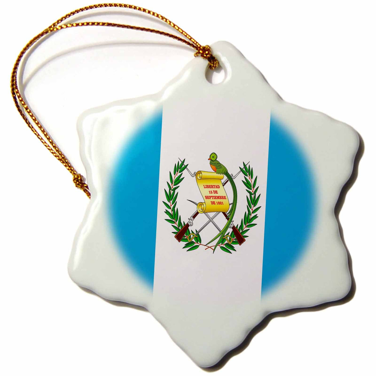 3dRose Flags - Guatemala Flag - Ornaments (orn_31552)