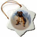 3dRose Dogs Boxer - Brindle Boxer - Ornaments (ORN_4141)