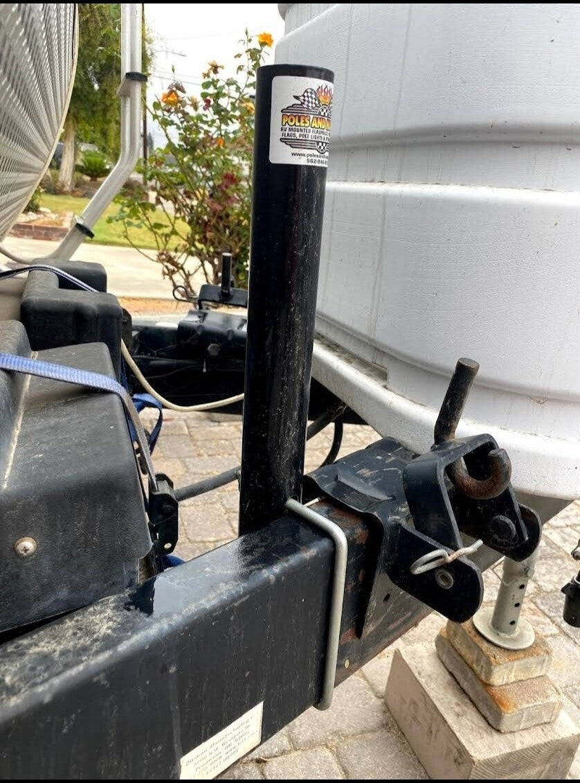 RV Flagpole Kit – Telescoping Pole + 6" Frame Mount | Poles and Holders