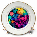 3dRose Colorful and Bright Bokeh Circles Background - Plates (cp-382779)
