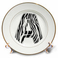 3dRose Zebra Patterned Image of Balloon Monogram A - Plates (cp-383107)
