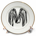 3dRose Zebra Patterned Image of Balloon Monogram M - Plates (cp-383117)