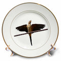 3dRose Swallow Bird Singing with Wings Outstretched Cut Out - Plates (cp-383469)