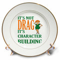 3dRose Its Not Drag Its Character Building IDD Pride - Plates (cp-383483)