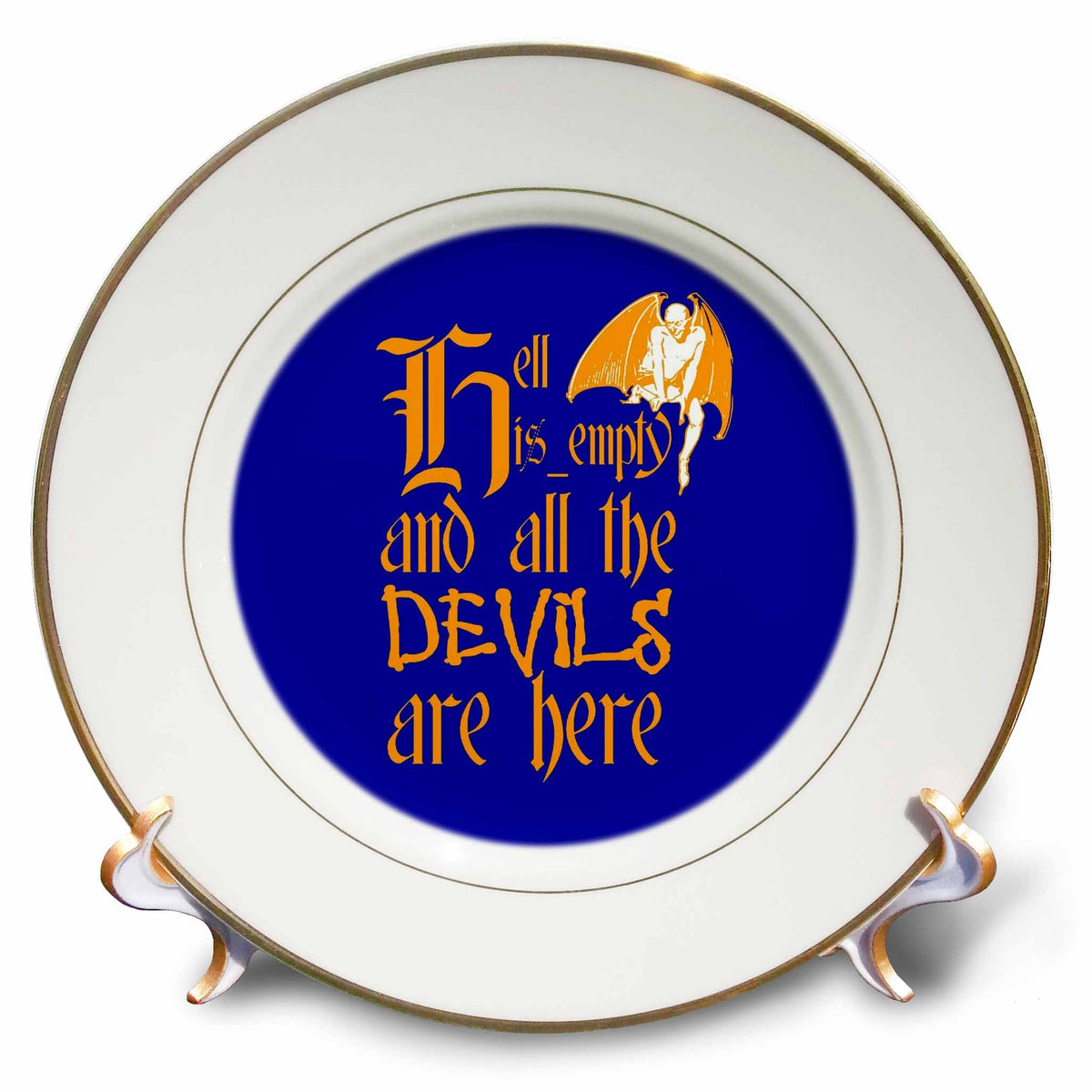 3dRose Hell is Empty and All The Devils are Here - Plates (cp-384355)