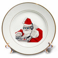 3dRose Cool Dude Old Skool Eighties Christmas DJ - Plates (cp-384669)