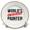 3dRose Worlds Okayest - Worlds Okayest Painter - Plates (cp-384829)