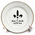 3dRose Dont Pluck With Me Thanksgiving Dinner Design - Plates (cp-384877)