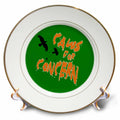 3dRose Halloween Ravens Caws for Concern Fun Pun - Plates (cp-384902)