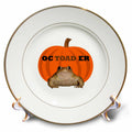 3dRose Octoader Halloween Pun With Toad Holiday Fun - Plates (cp-384905)