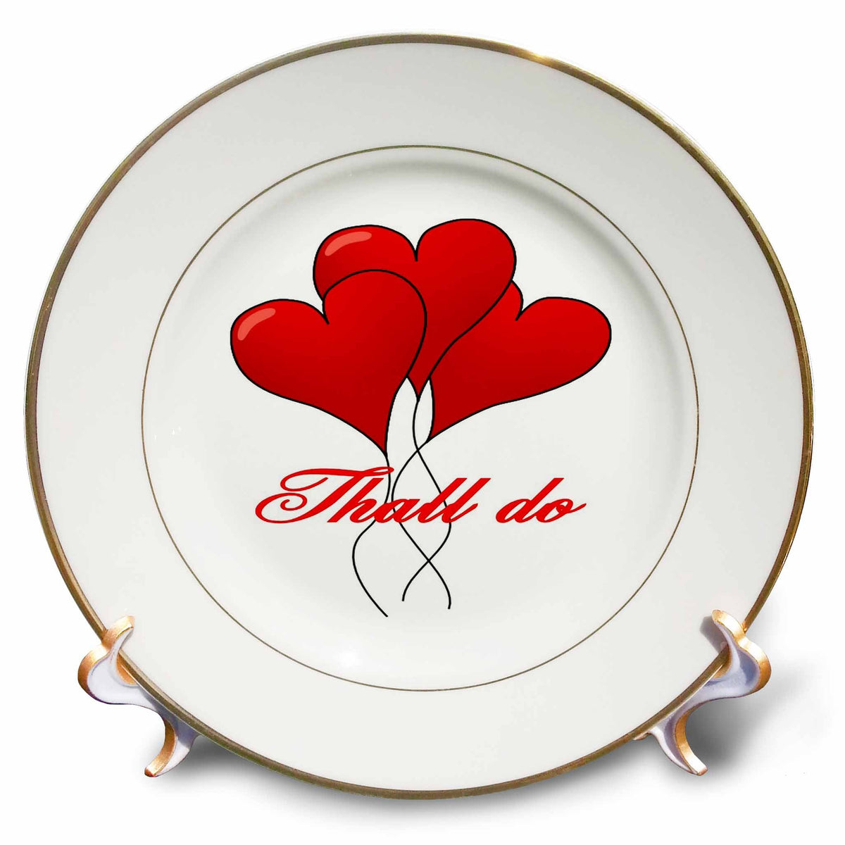 3dRose Thall Do Yorkshire Tyke Romantic Compliment - Plates (cp-384952)